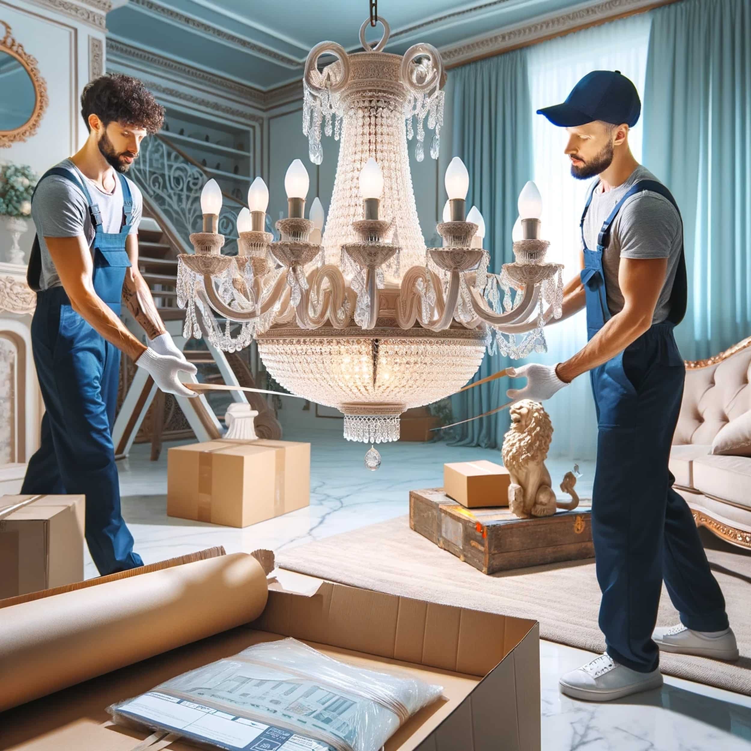 chandeliers movers service near me